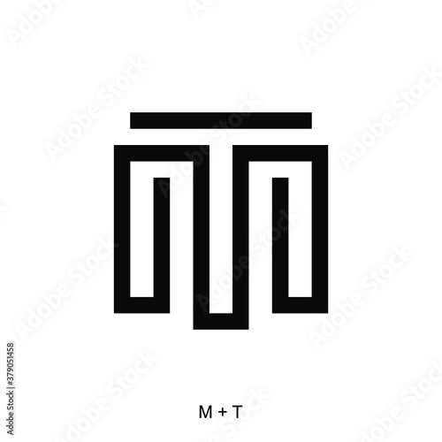 Letter M and T for identity design concept. Very suitable in various business purposes  also for icon  symbol  logo and many more.