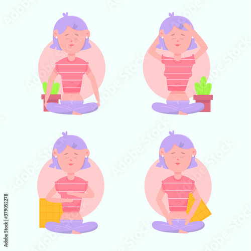 self healing poses pack illustration