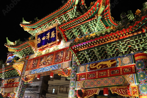 横濱媽祖廟(よこはままそびょう)の夜景・横浜中華街 photo
