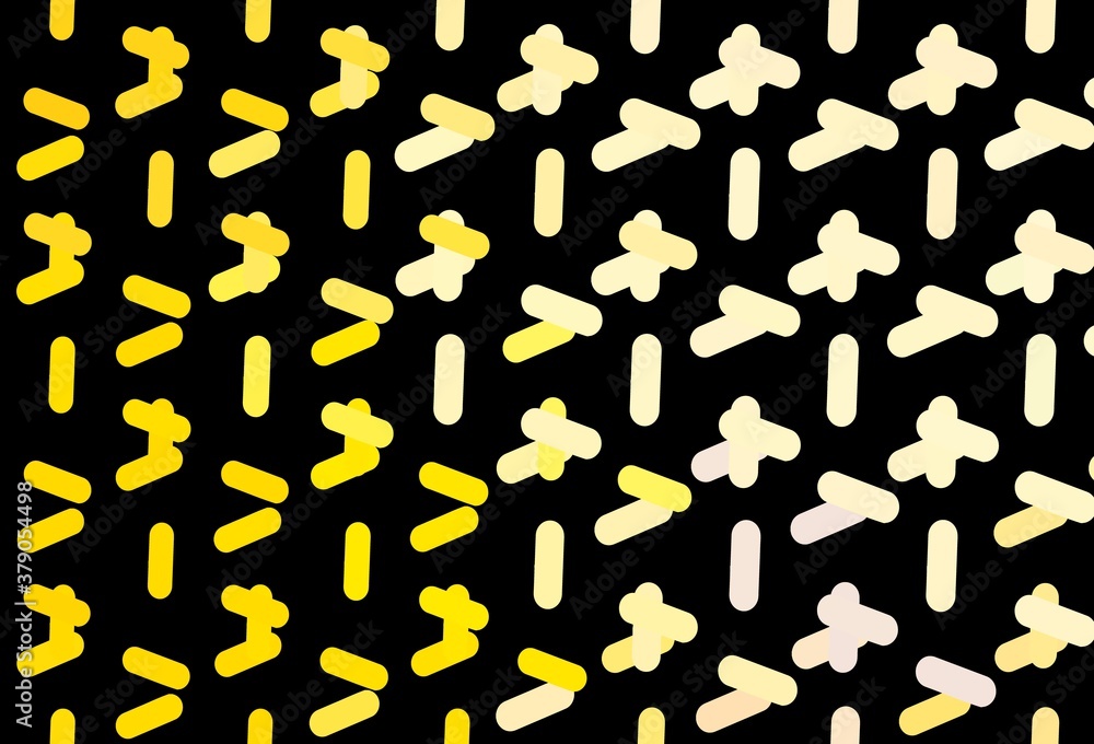 Dark Yellow vector background with straight lines.