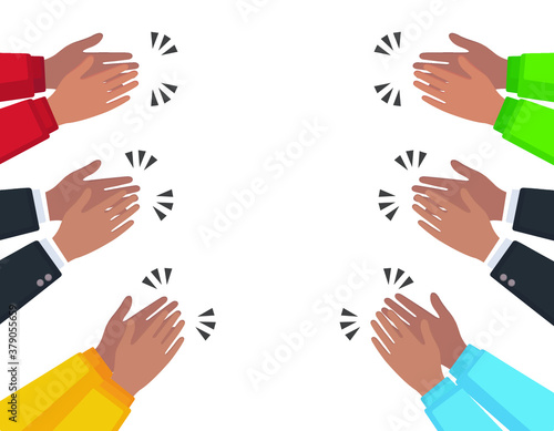 Applause clapping hands vector illustration.