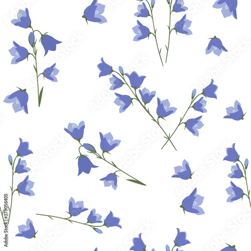 Seamless pattern with field bells