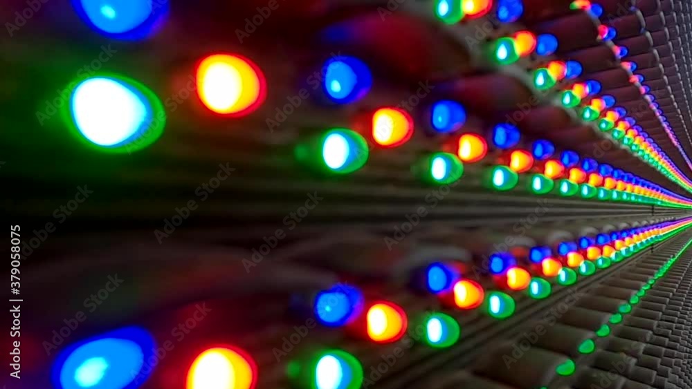 LED lights from a message board. LED lights from a message board.