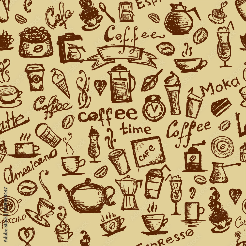 Coffee Cafe Theme Element Vector Illustration 
