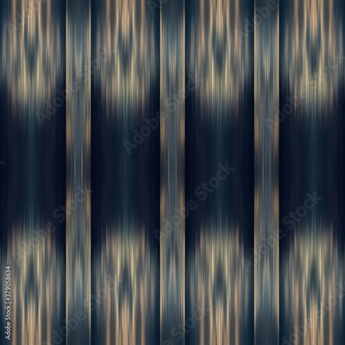 Ikat Abstract Blur Seamless Pattern Ethnic Swatch. High quality illustration. Smudged boho traditional ikat thread design. Fuzzy abstract blobs.