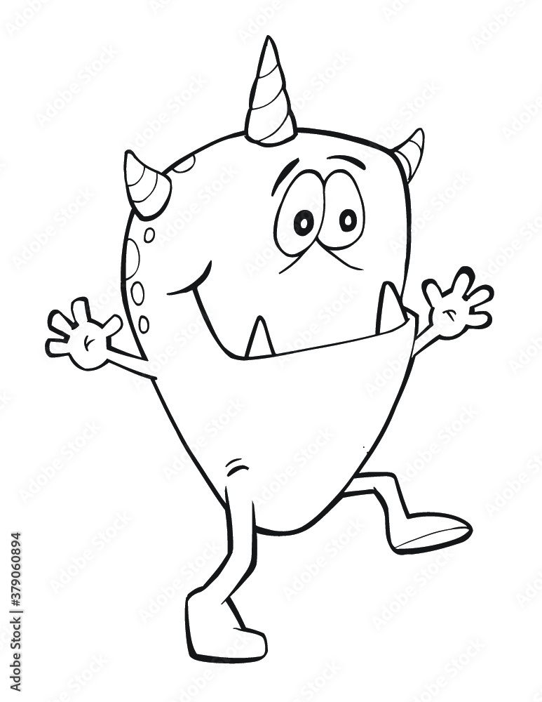 Fototapeta premium Cute Monster Vector Illustration Art