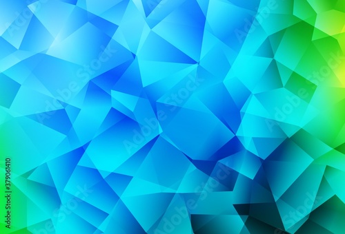 Light Blue, Green vector triangle mosaic texture.