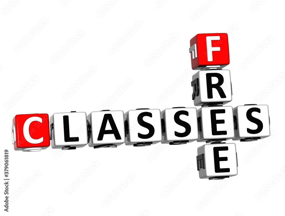 Free Classes. White and Red 3D Crossword Puzzle. Free Classes. White and Red 3D Crossword Puzzle.