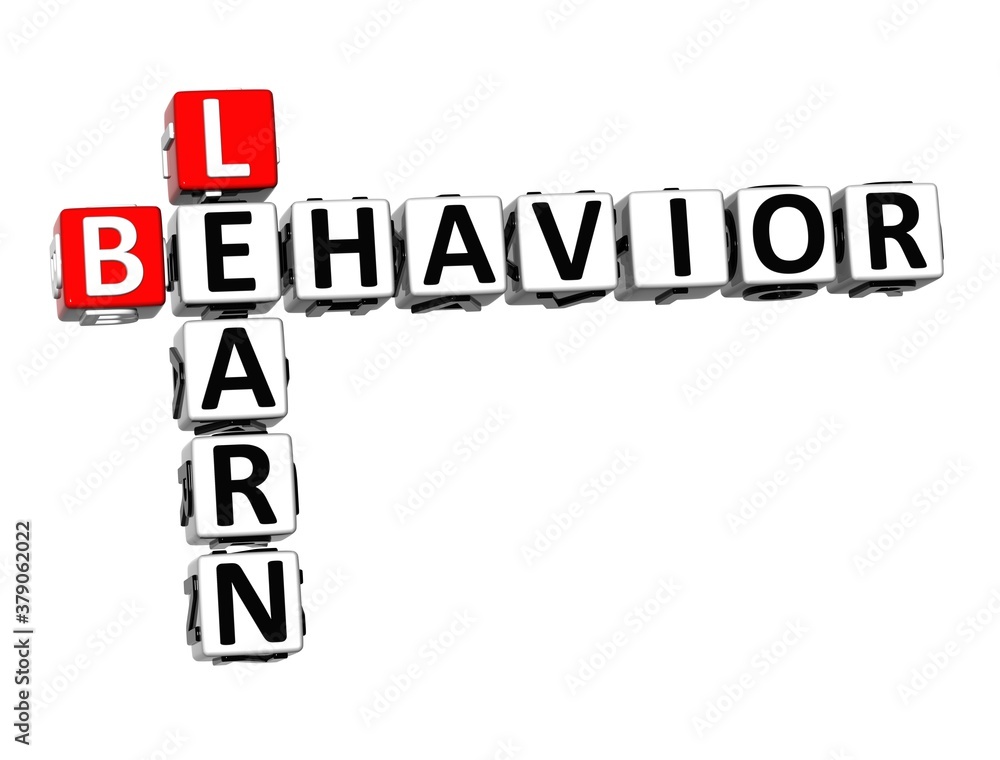 Learn Behavior. White and Red 3D Crossword Puzzle. Learn Behavior. White and Red 3D Crossword Puzzle.