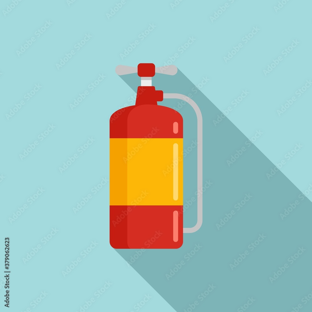 Fire extinguisher alarm icon. Flat illustration of fire extinguisher alarm vector icon for web design Fire extinguisher alarm icon. Flat illustration of fire extinguisher alarm vector icon for web design
