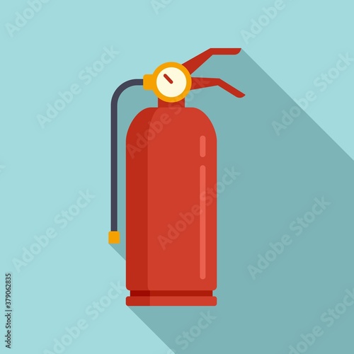 Fire extinguisher tool icon. Flat illustration of fire extinguisher tool vector icon for web design