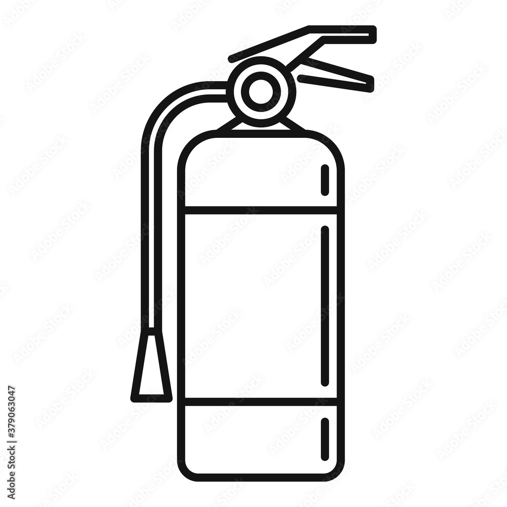 Fire extinguisher icon. Outline fire extinguisher vector icon for web design isolated on white background Fire extinguisher icon. Outline fire extinguisher vector icon for web design isolated on white background