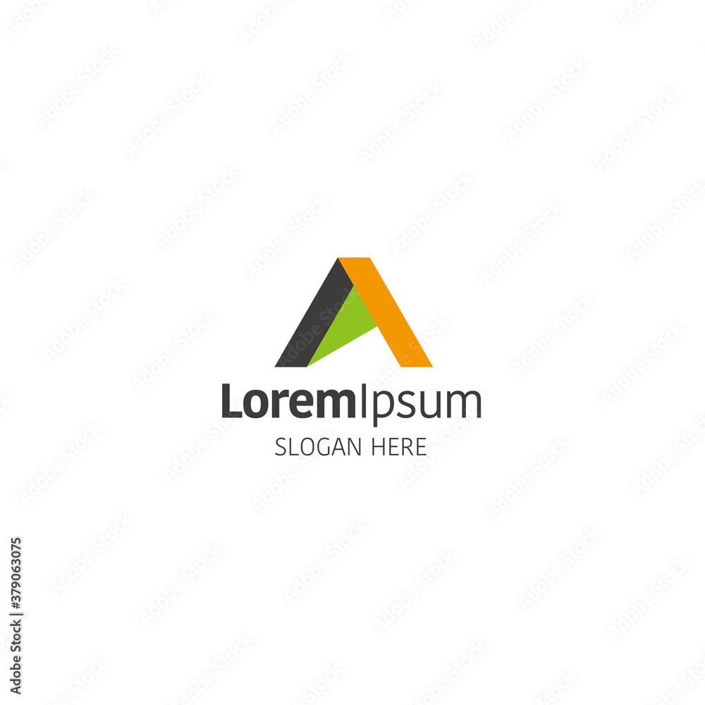 Letter A vector logo design template on white Letter A vector logo design template on white