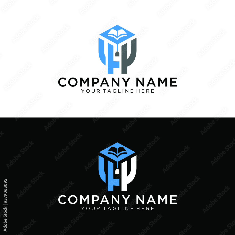 Vector logo template. It can be used for learning center, educational institution, online course, corporate education and training