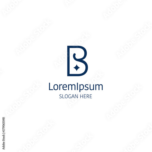 Letter B vector logo design template on white