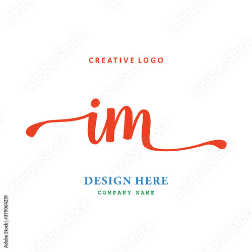 IM lettering logo, simple, elegant, easy to understand and authoritative
