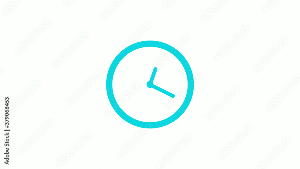 Cyan color circle 12 hours counting down clock icon without trick,clock icon Cyan color circle 12 hours counting down clock icon without trick,clock icon