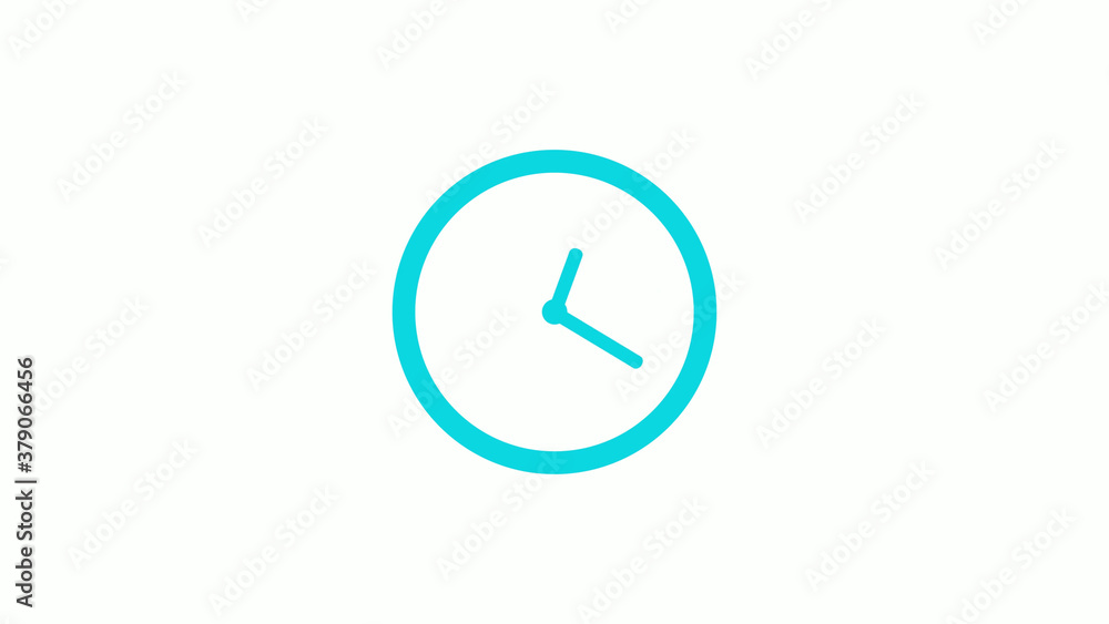 Cyan color circle 12 hours counting down clock icon without trick,clock icon Cyan color circle 12 hours counting down clock icon without trick,clock icon