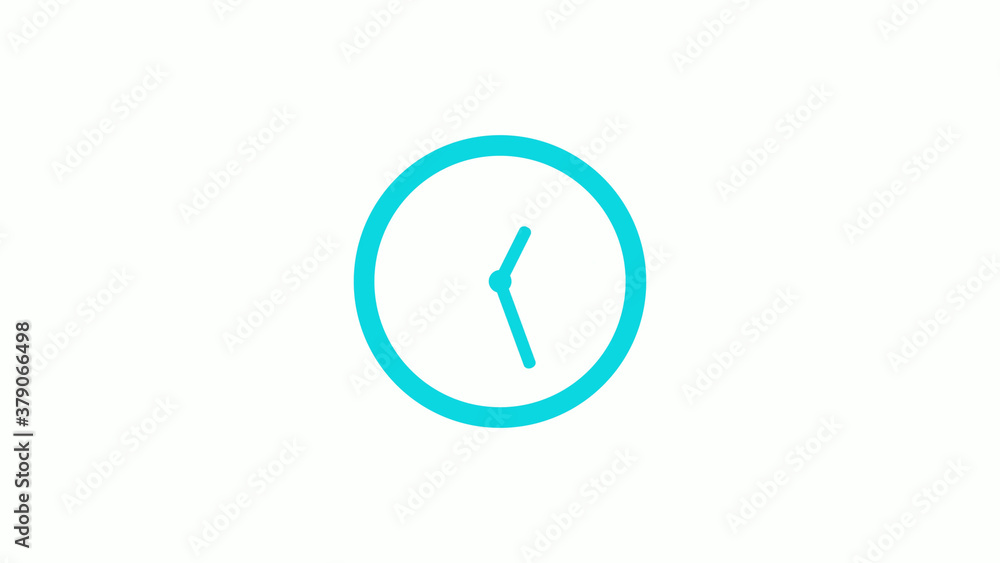 Cyan color circle 12 hours counting down clock icon without trick,clock icon Cyan color circle 12 hours counting down clock icon without trick,clock icon