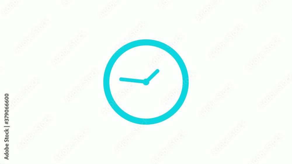 Cyan color circle 12 hours counting down clock icon without trick,clock icon Cyan color circle 12 hours counting down clock icon without trick,clock icon