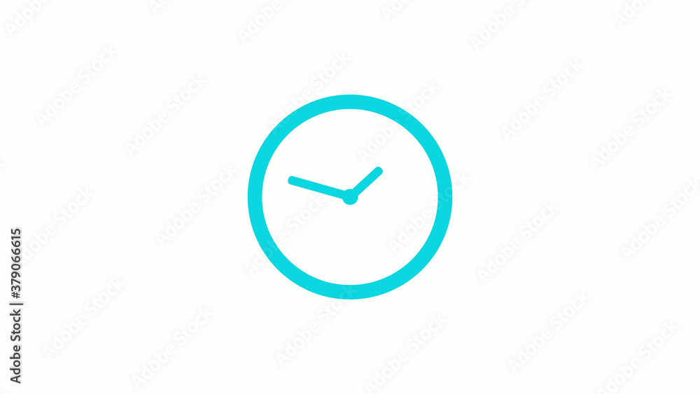 Cyan color circle 12 hours counting down clock icon without trick,clock icon Cyan color circle 12 hours counting down clock icon without trick,clock icon