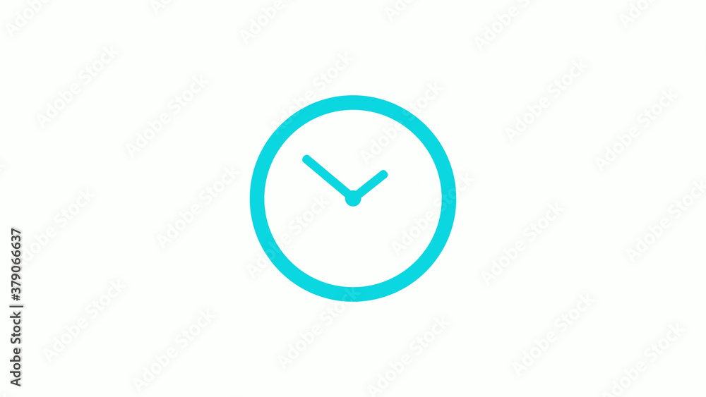 Cyan color circle 12 hours counting down clock icon without trick,clock icon Cyan color circle 12 hours counting down clock icon without trick,clock icon