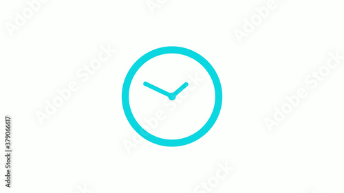 Free Download Cyan color circle 12 hours counting down clock icon without trick,clock icon - GFXLoad