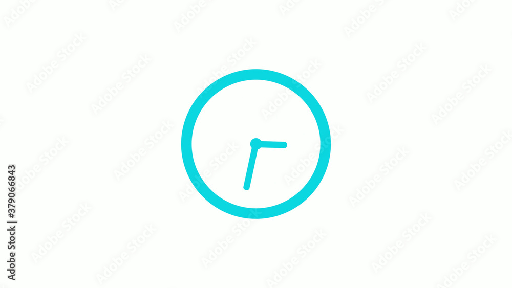New cyan color circle 12 hours clock icon on white background,clock icon New cyan color circle 12 hours clock icon on white background,clock icon