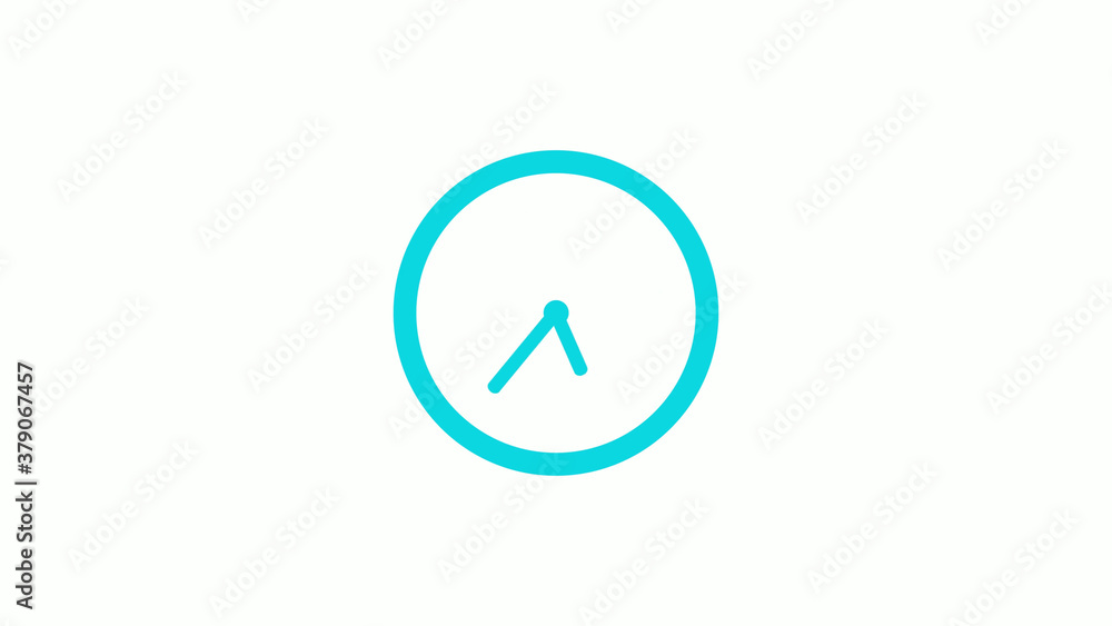 New cyan color circle 12 hours clock icon on white background,clock icon New cyan color circle 12 hours clock icon on white background,clock icon