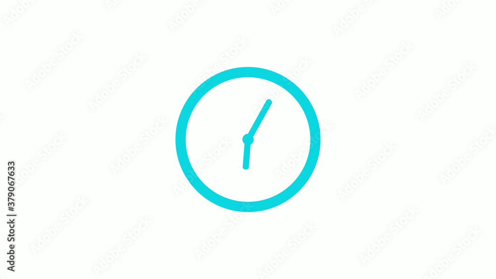 New cyan color circle 12 hours clock icon on white background,clock icon New cyan color circle 12 hours clock icon on white background,clock icon
