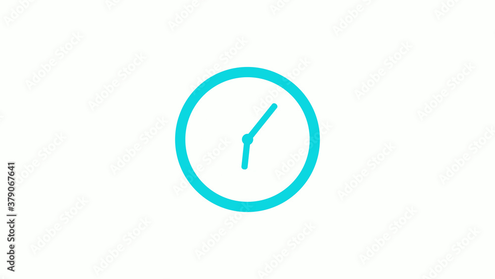New cyan color circle 12 hours clock icon on white background,clock icon New cyan color circle 12 hours clock icon on white background,clock icon