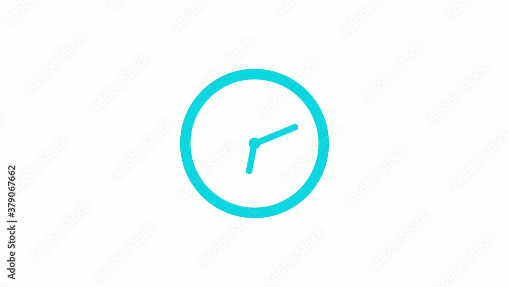 New cyan color circle 12 hours clock icon on white background,clock icon New cyan color circle 12 hours clock icon on white background,clock icon