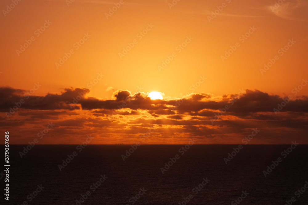 Beautiful sunrise over the sea in Australia