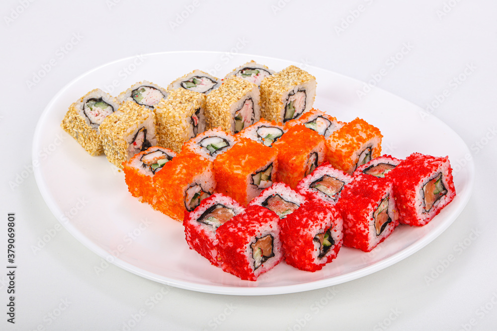 Japanese roll set with fish Japanese roll set with fish