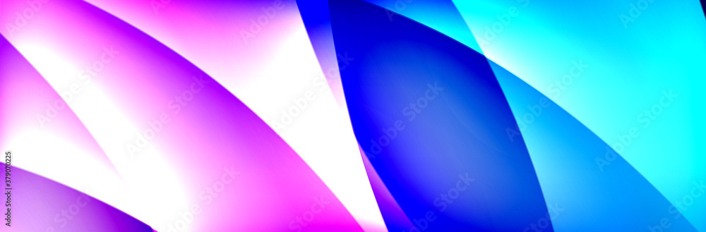 Fototapeta premium Fluid gradient neon color waves, vector abstract background