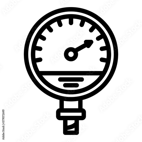 Manometer machine icon. Outline manometer machine vector icon for web design isolated on white background