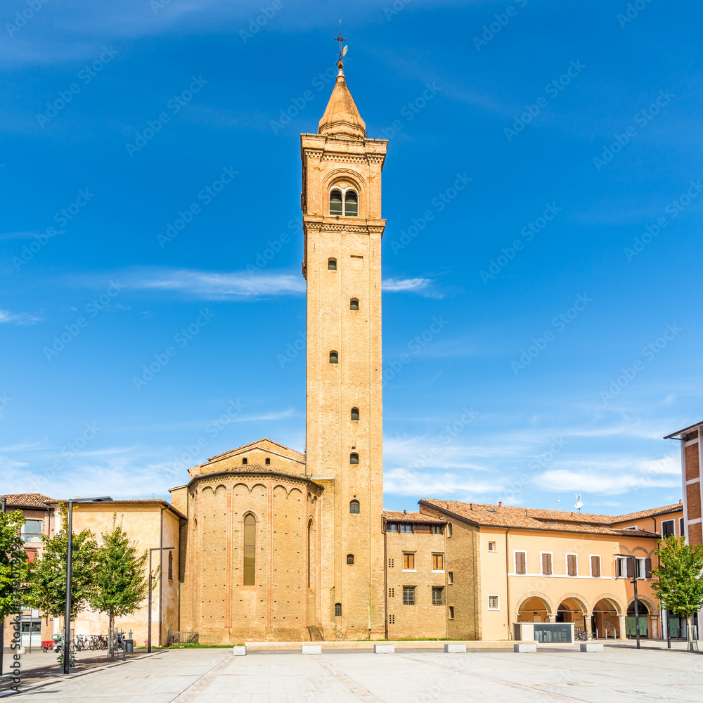 View at the Cathedral of Saint John the Baptist in Cesena - Italy