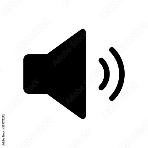 Music sound icon, audio volume symbol. Vector illustration graphic for app, web and media