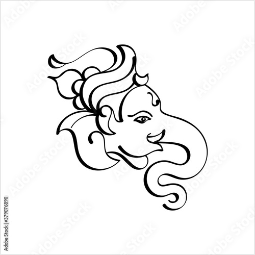 Ganesha Pen Ink Style M_2009011