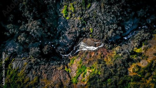 waterfall/ cascade from above - dji drone 