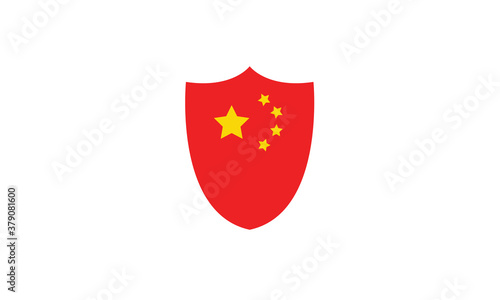Free Download China flag shield vector illustration - GFXLoad