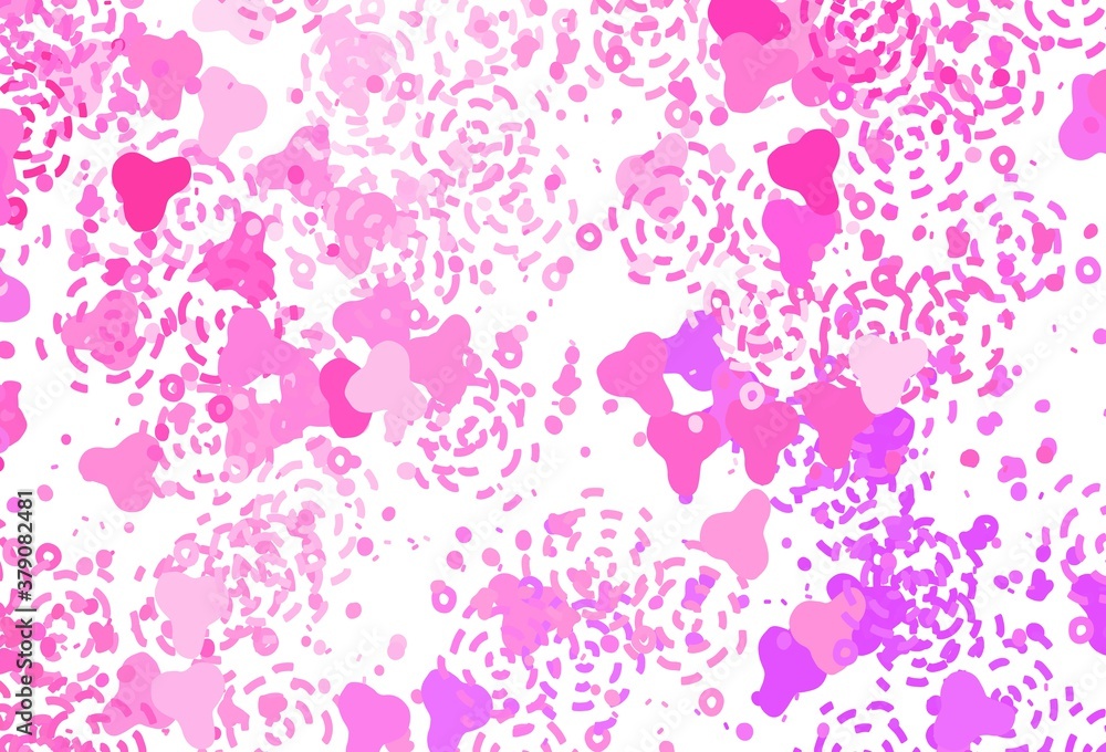 Light Pink vector template with chaotic shapes. Light Pink vector template with chaotic shapes.