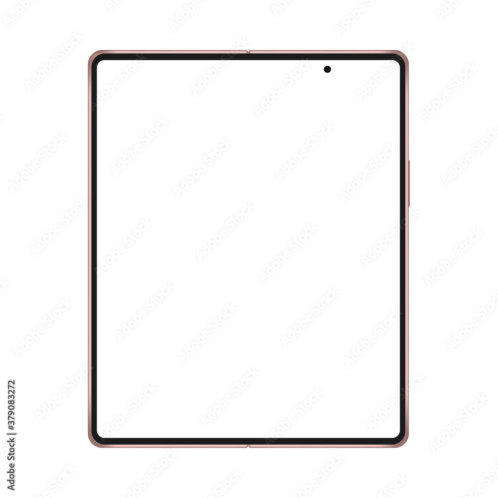 Modern smartphone mockup with blank screen isolated on white background. Vector illustration Modern smartphone mockup with blank screen isolated on white background. Vector illustration