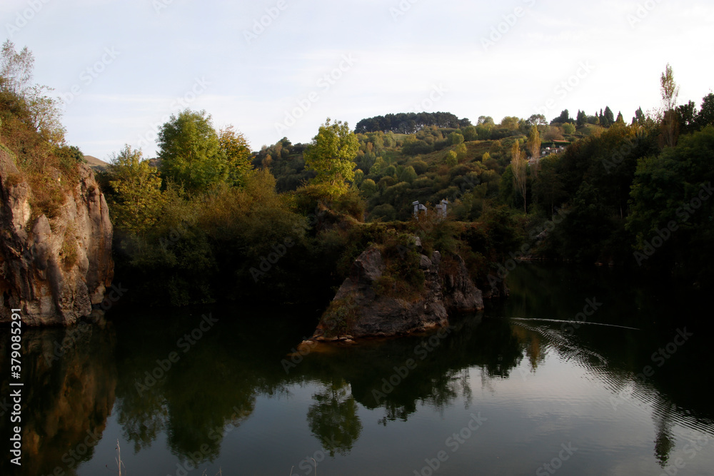 Landscape in an ancient land mine in Biscay Landscape in an ancient land mine in Biscay