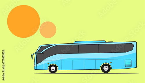 vector bus blue
