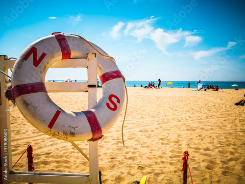 lifebuoy on the beach