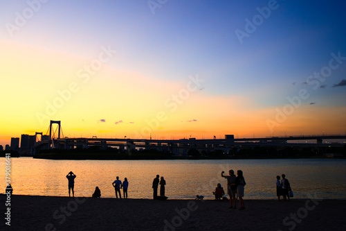 お台場の夕焼け