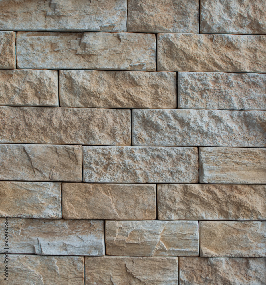 Obraz premium texture of the walls of bright, rough bric