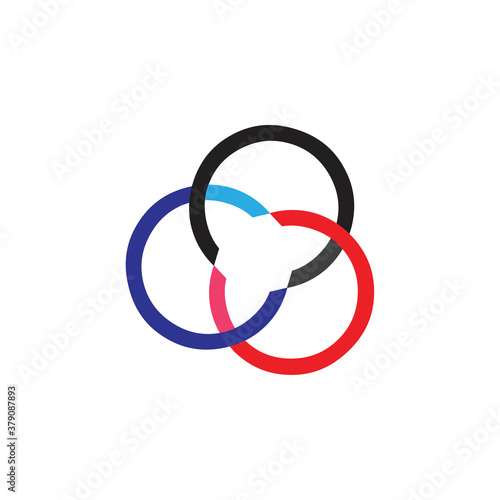 Rotation C letter logo design vector