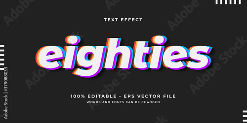 Eighties Text Effect Template photo